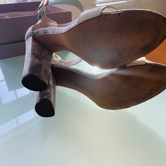 Rosegold Zack mint and cream block heel - Picture 5 of 6